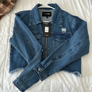 Fashion Nova cropped denim jacket